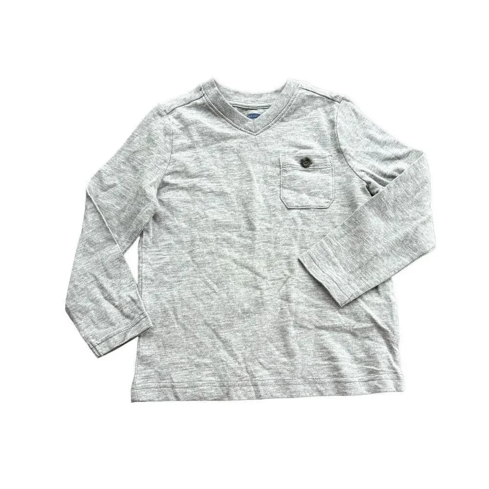 NWT Toddler Boys Old Navy Button Pocket Long Sleeve Tee Shirt - Sz 4T